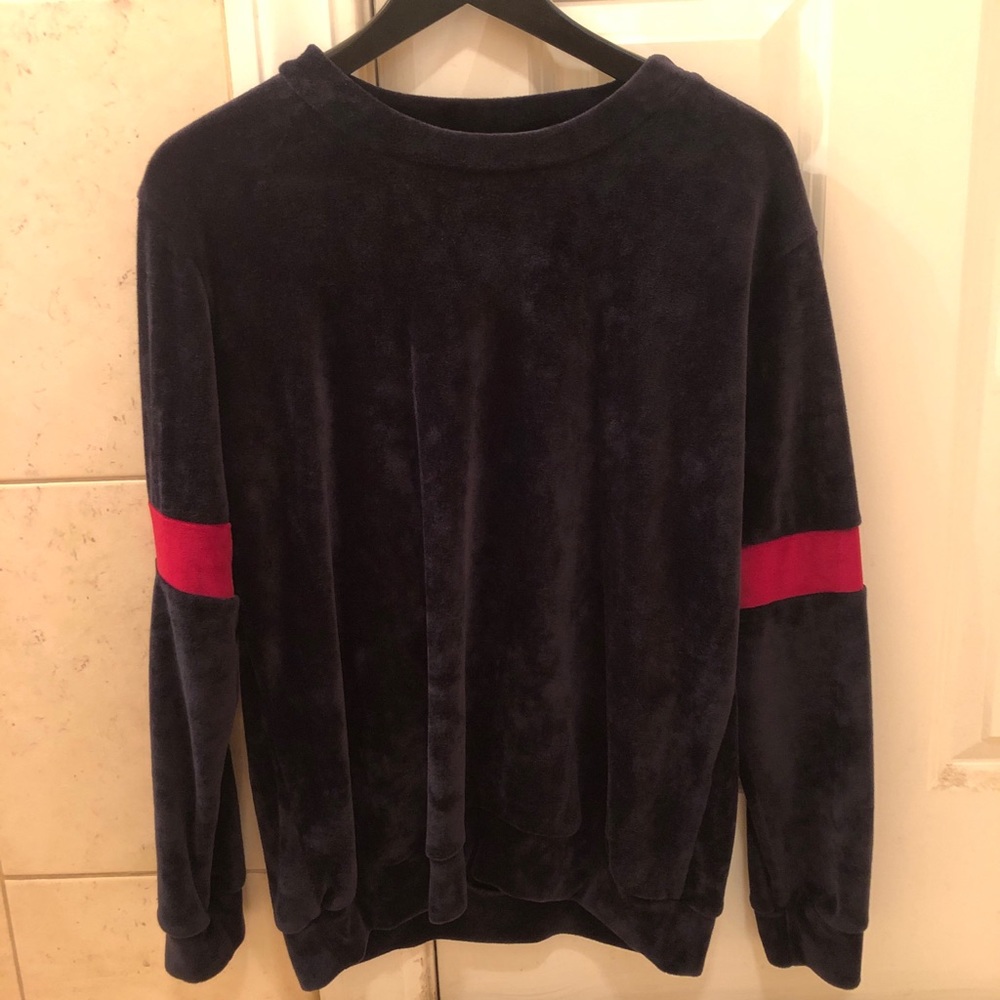 soft velvet sweatshirt